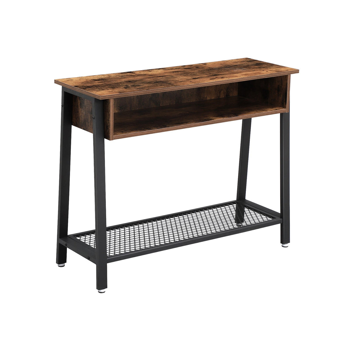 Antora Hallway Table with Shelves Industrial Design