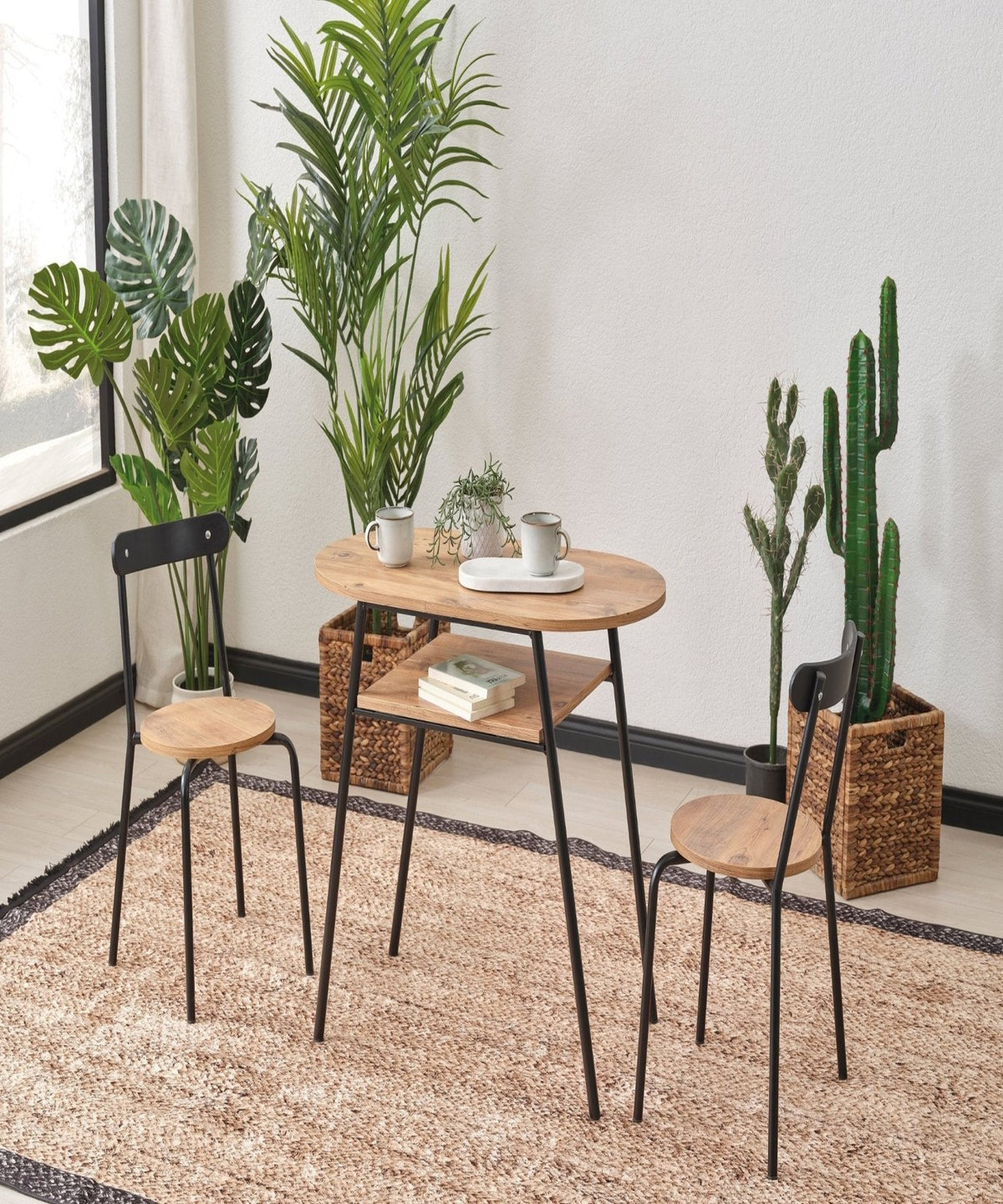Cool Fixed Table Set - Oak