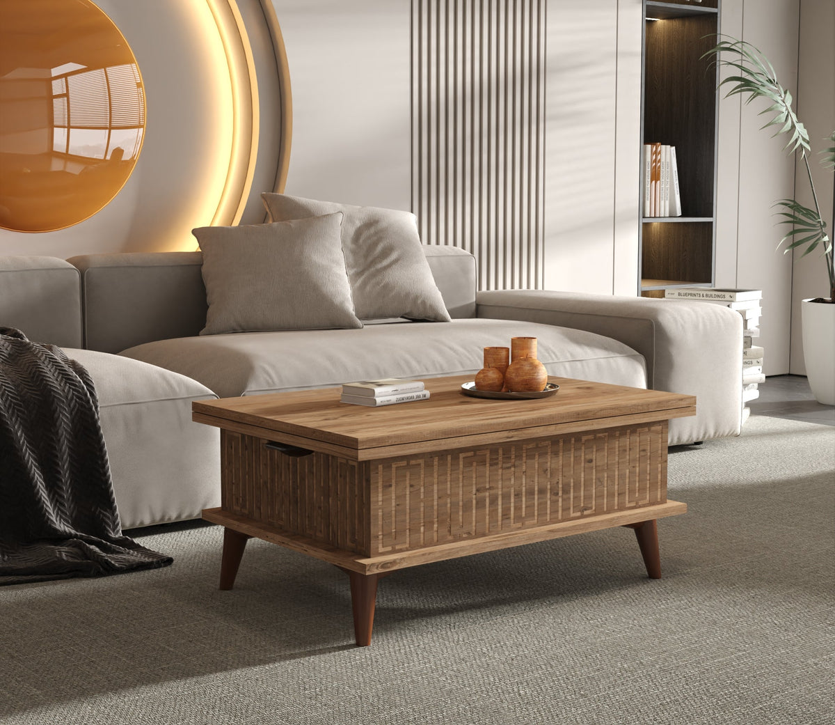 Magic County Extendable Coffee & Dining Table 6 in 1