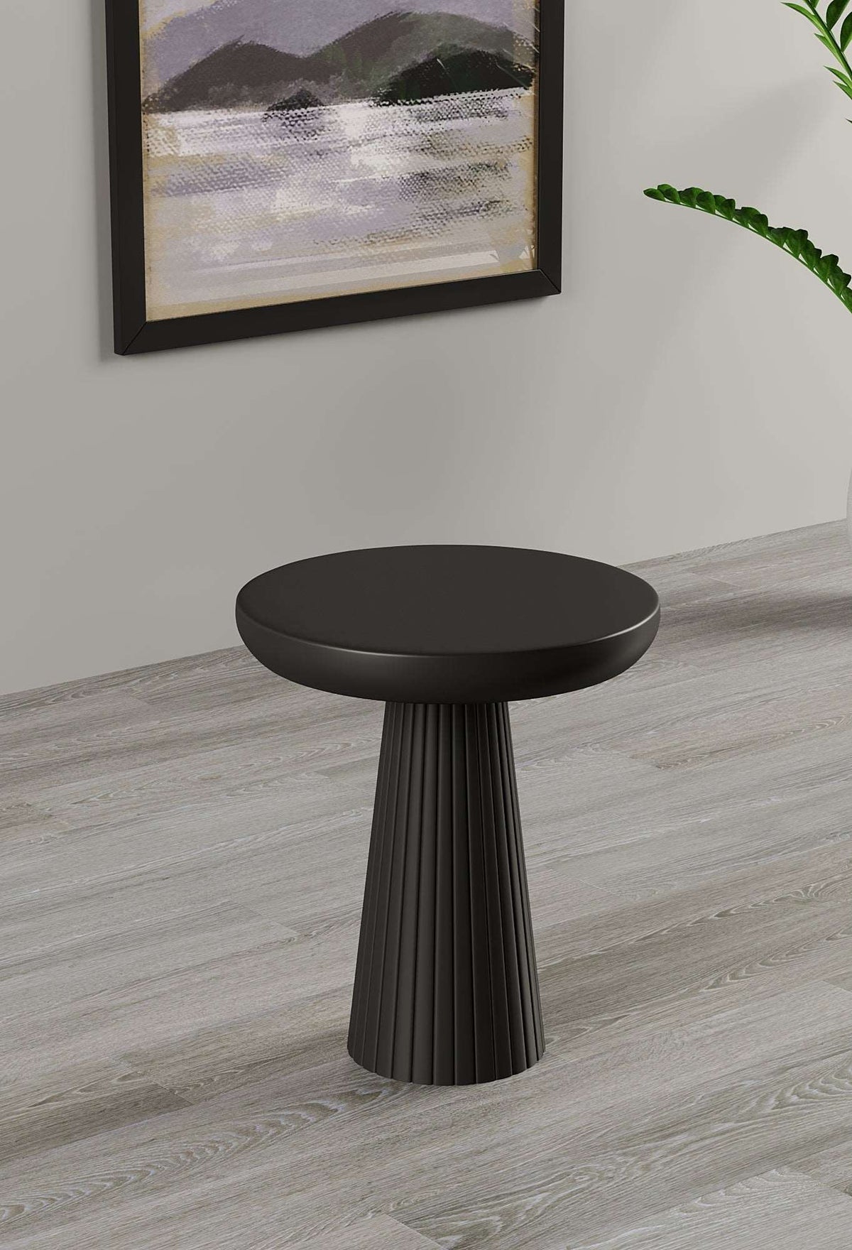 Ottawa Black Mushroom Round Nested & Side Table Small