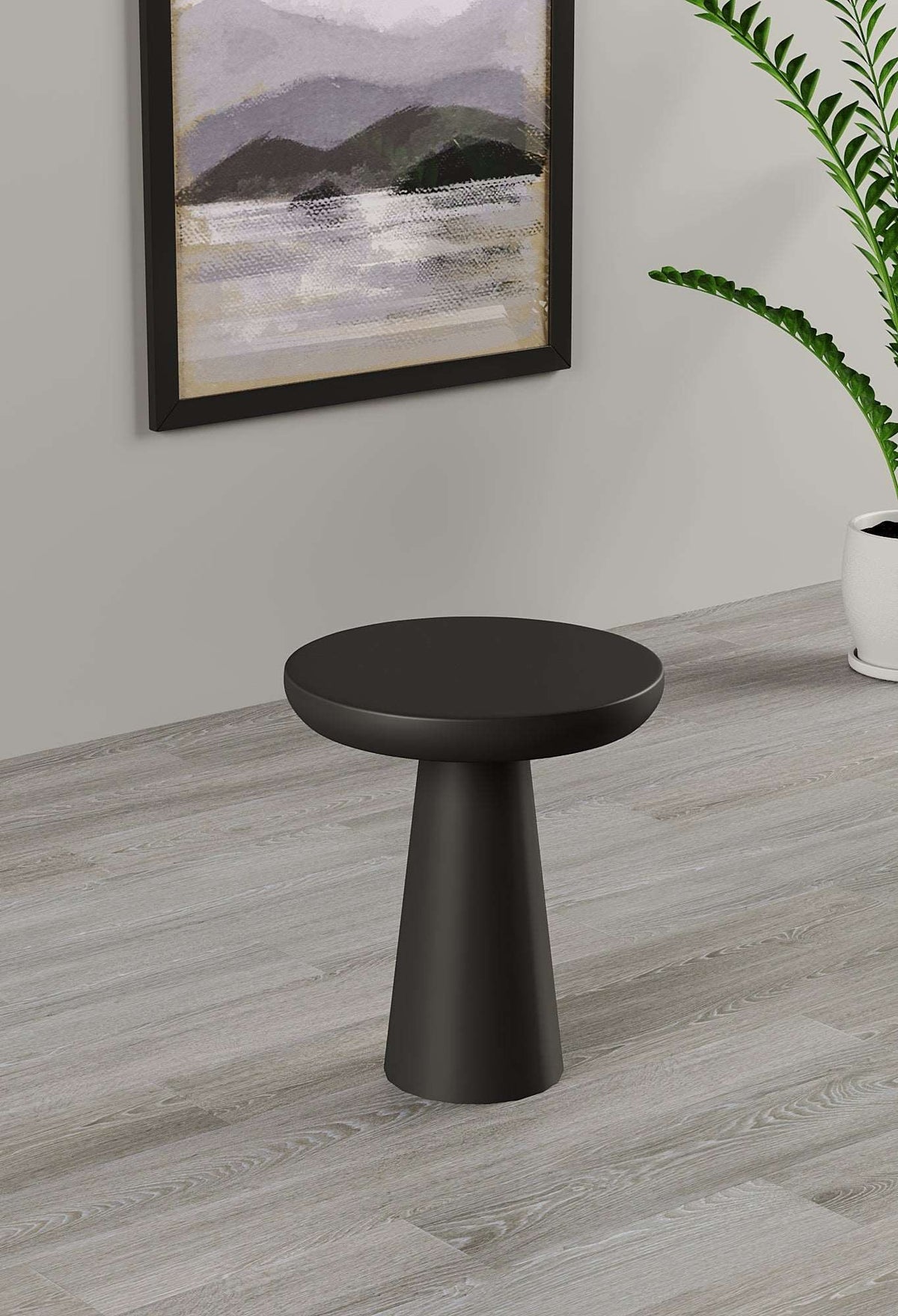 Vera Black Mushroom Round Nested & Side Table Small
