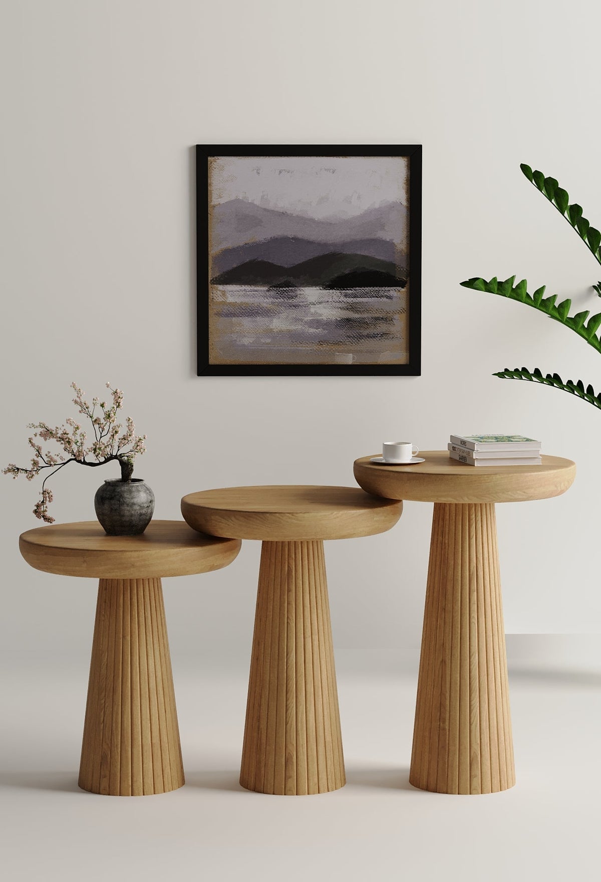 Ottawa Natural Mushroom Round Nested & Side Table Side Table