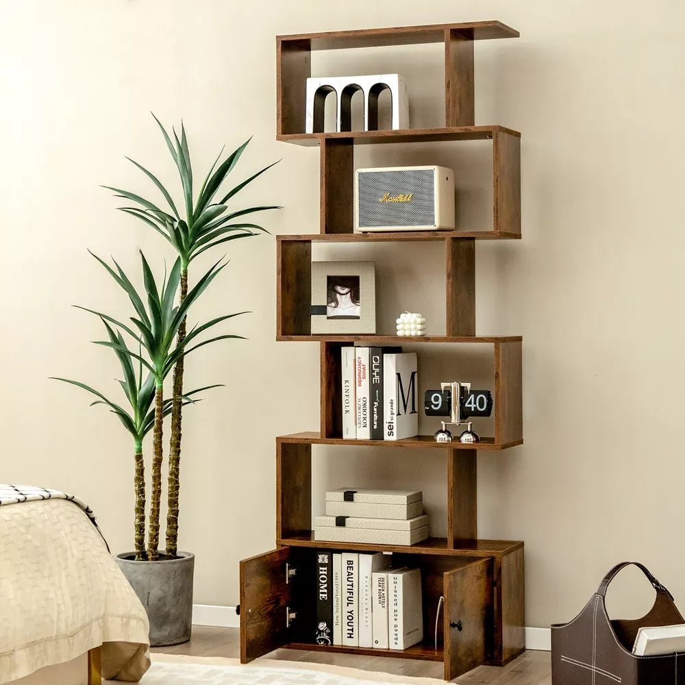 Magic 5 Tiers Industrial Design Bookcase with Storage    