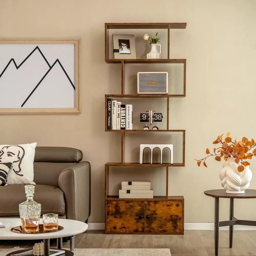 Magic 5 Tiers Industrial Design Bookcase with Storage    