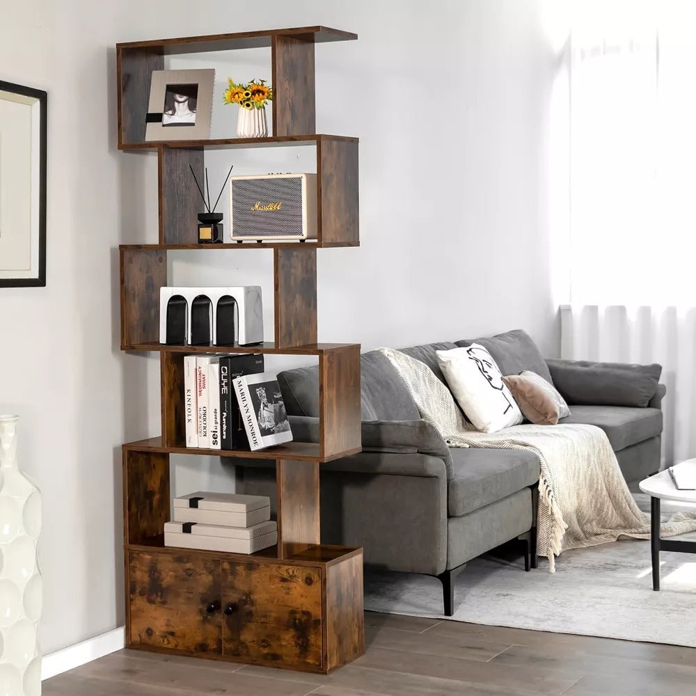 Magic 5 Tiers Industrial Design Bookcase with Storage    