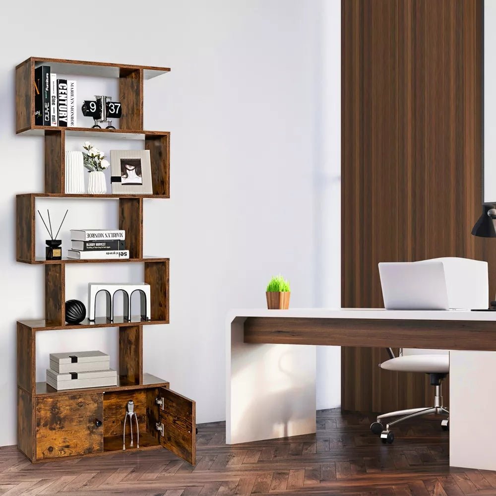 Magic 5 Tiers Industrial Design Bookcase with Storage    