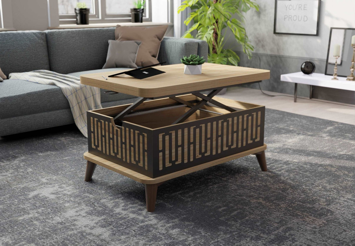Magic Oak City Extendable Coffee & Dining Table 6 in 1    