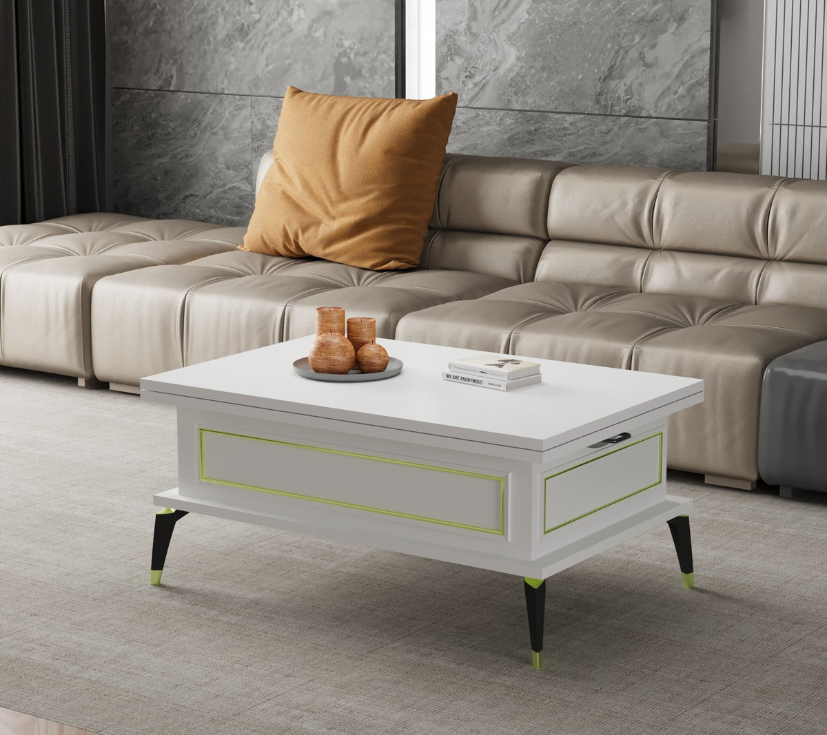 Magic Ocean Extendable Coffee & Dining Table 6 in 1    