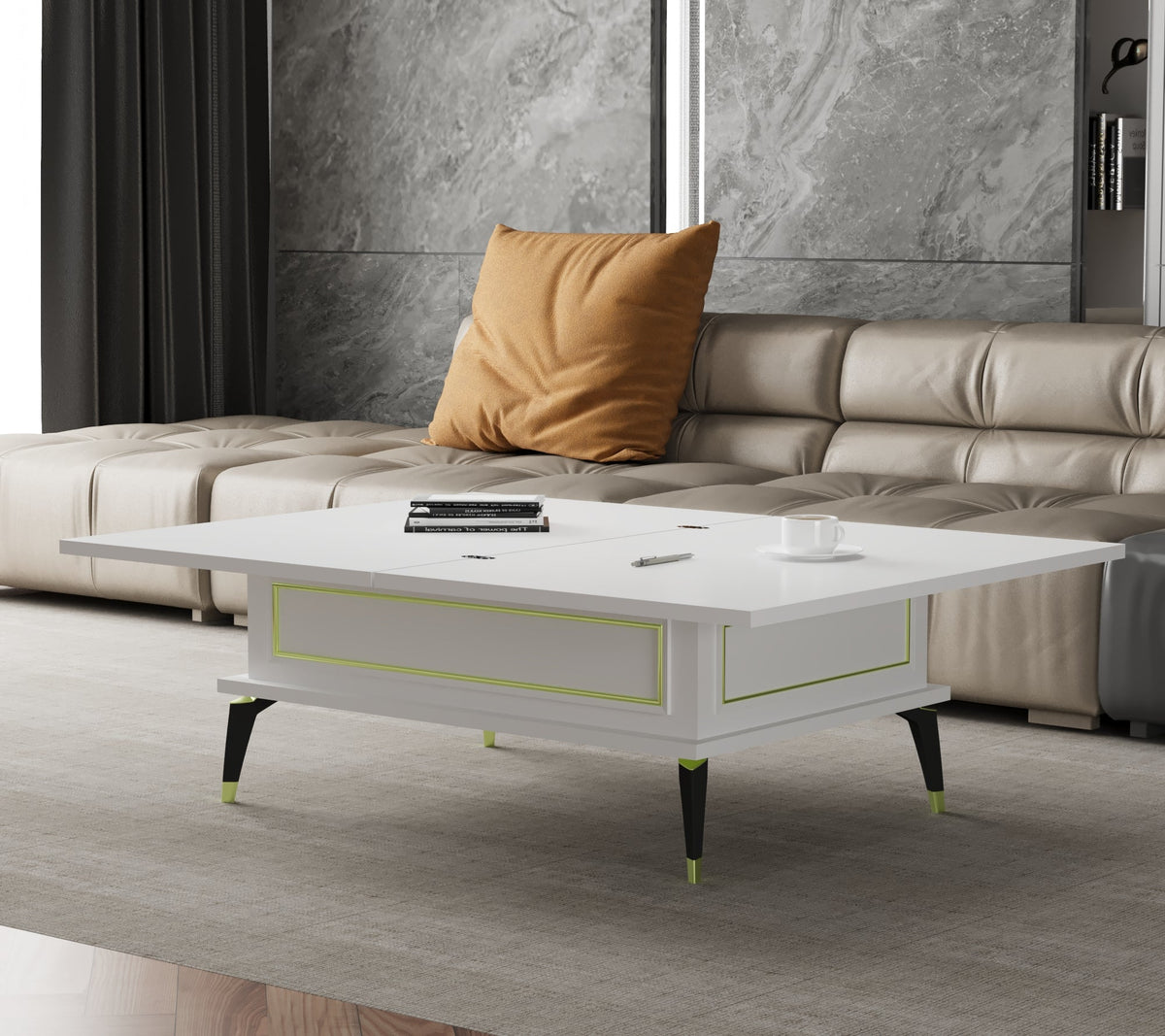 Magic Ocean Extendable Coffee & Dining Table 6 in 1    