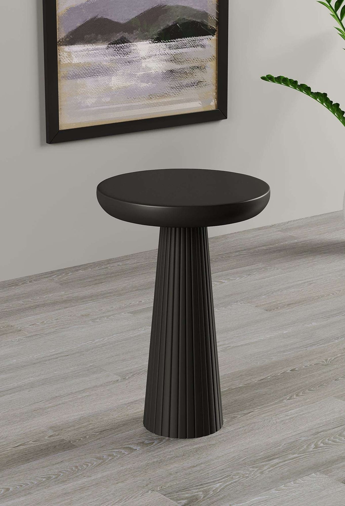 Ottawa Black Mushroom Round Nested & Side Table  Large  