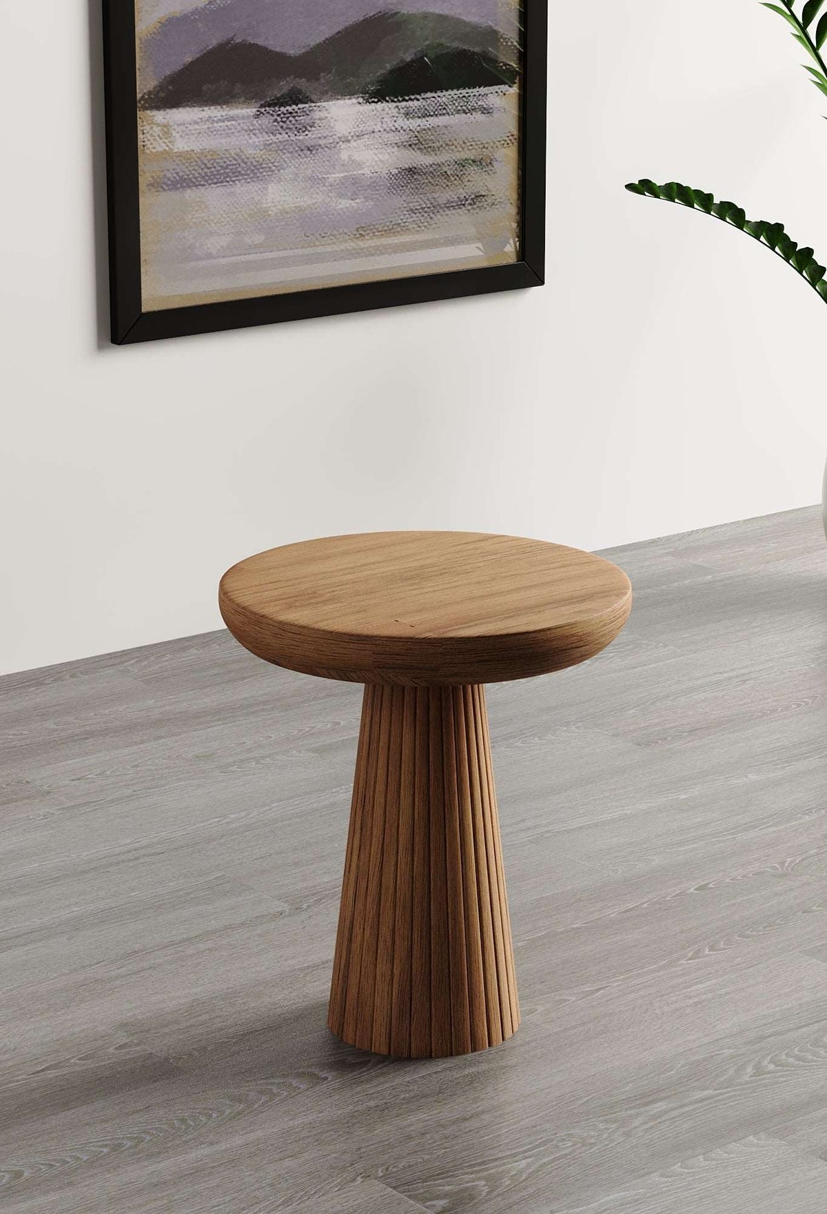 Ottawa Medium Walnut Mushroom Round Nested & Side Table  Small  