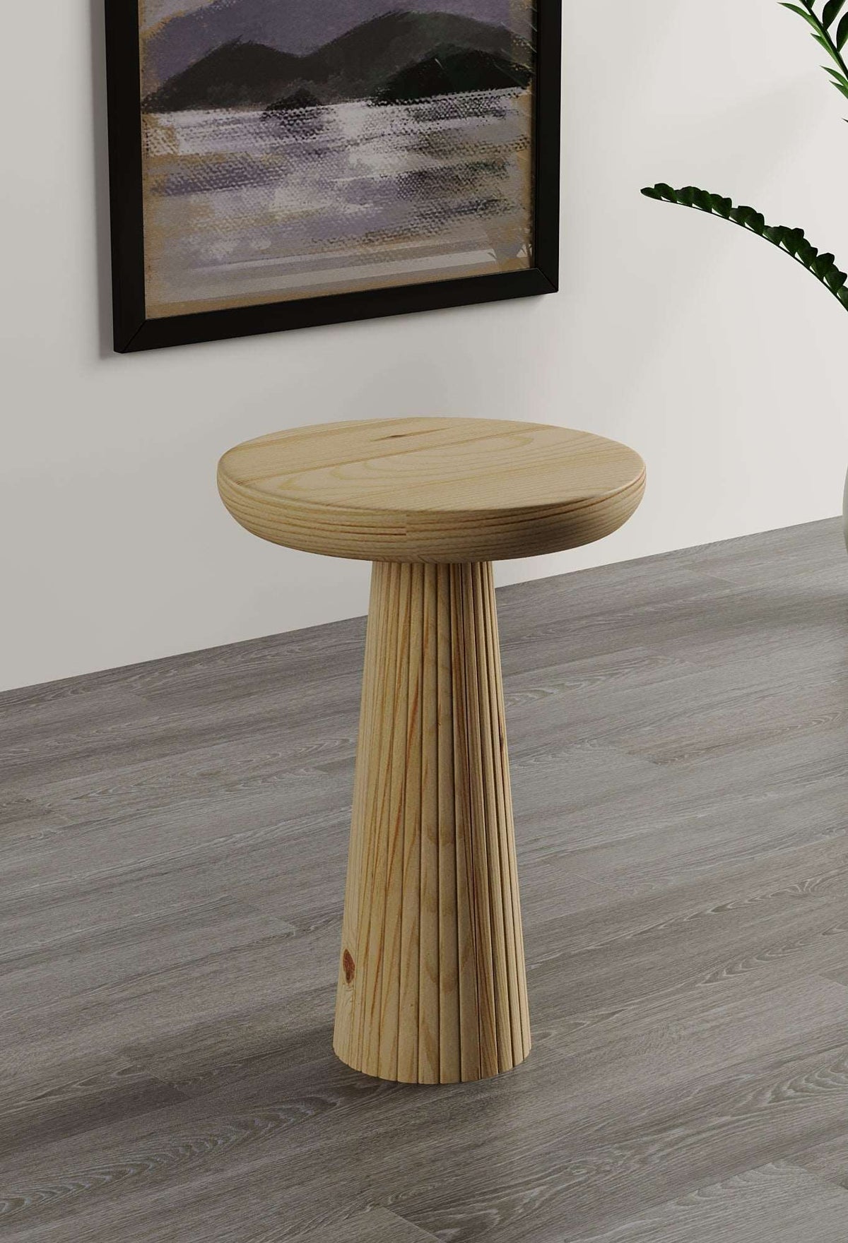 Ottawa Raw Mushroom Round Nested & Side Table  Large  
