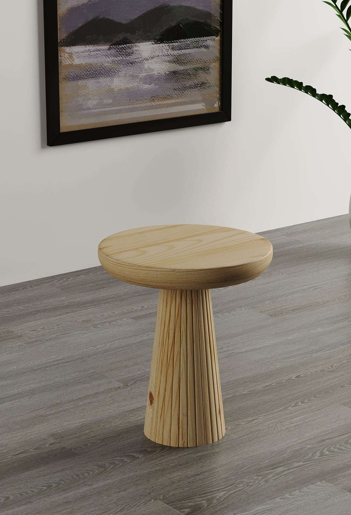 Ottawa Raw Mushroom Round Nested & Side Table  Small  
