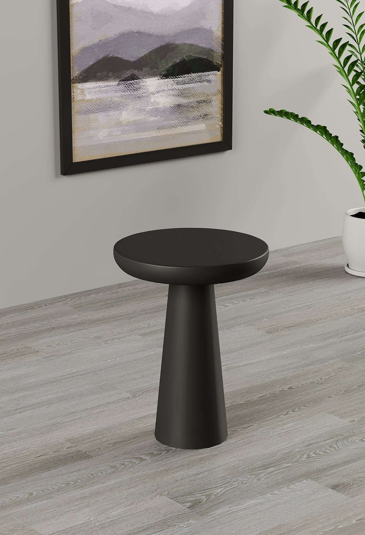 Vera Black Mushroom Round Nested & Side Table  Medium  