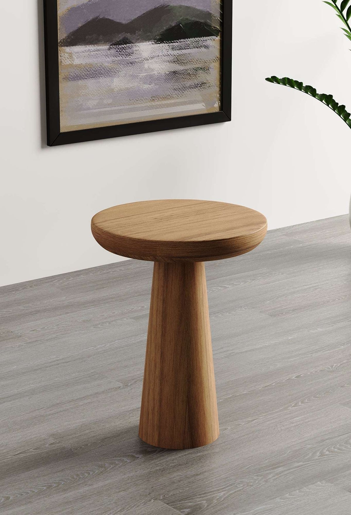 Vera Medium Walnut Mushroom Round Nested & Side Table  Medium  