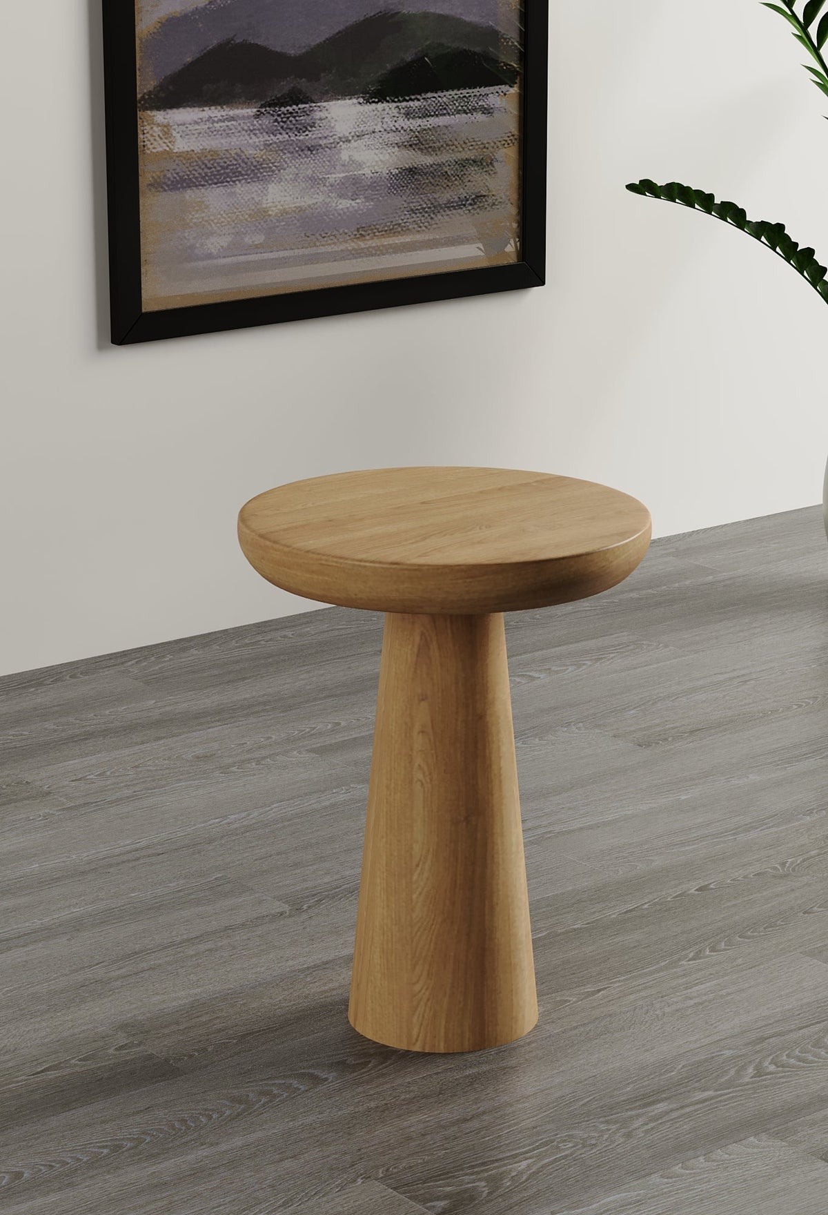 Vera Natural Mushroom Round Nested & Side Table  Medium  